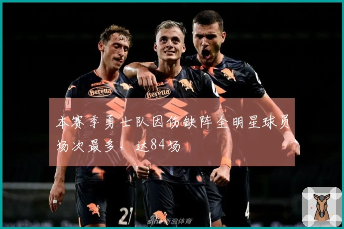 本赛季勇士队因伤缺阵全明星球员场次最多，达84场